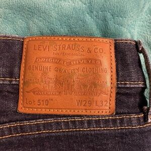 BIG “E” LEVI’S Premium Men's 510 Skinny W29‎ L32 Dark blue denim jeans